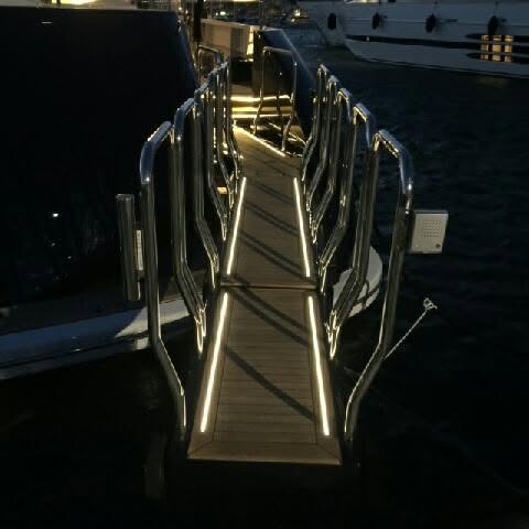Teak & LED gangway