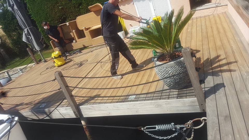 Terrace deck sanding & restoration