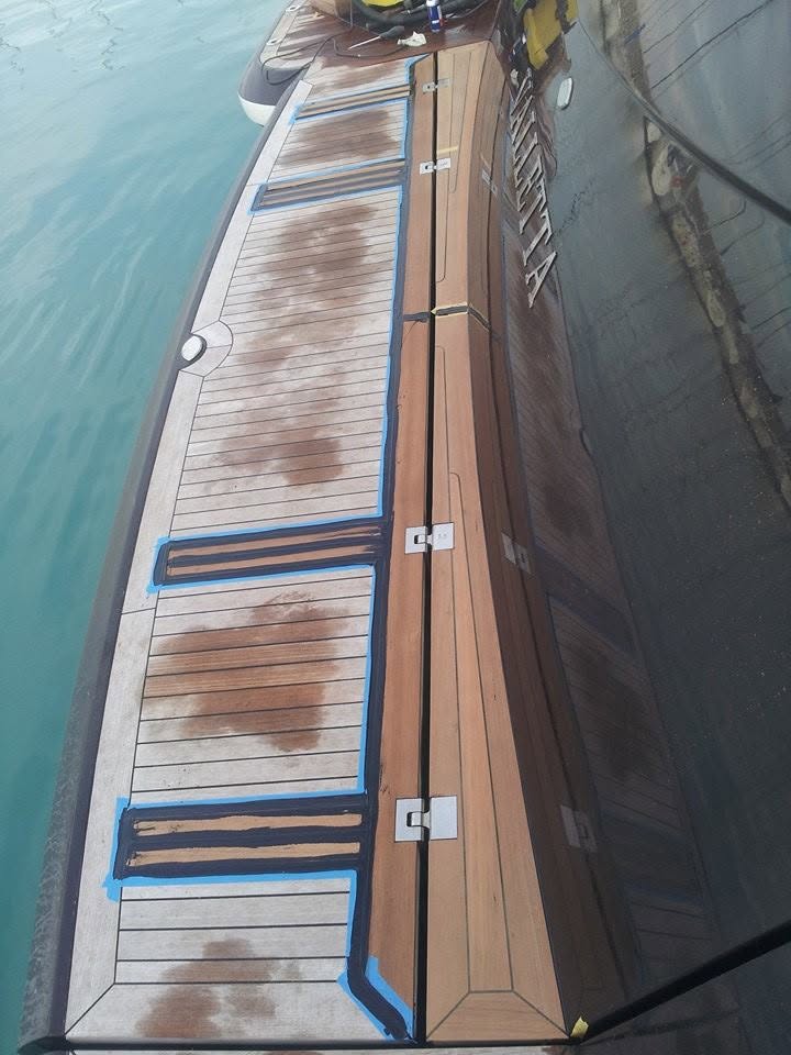 Aft deck & curved steps